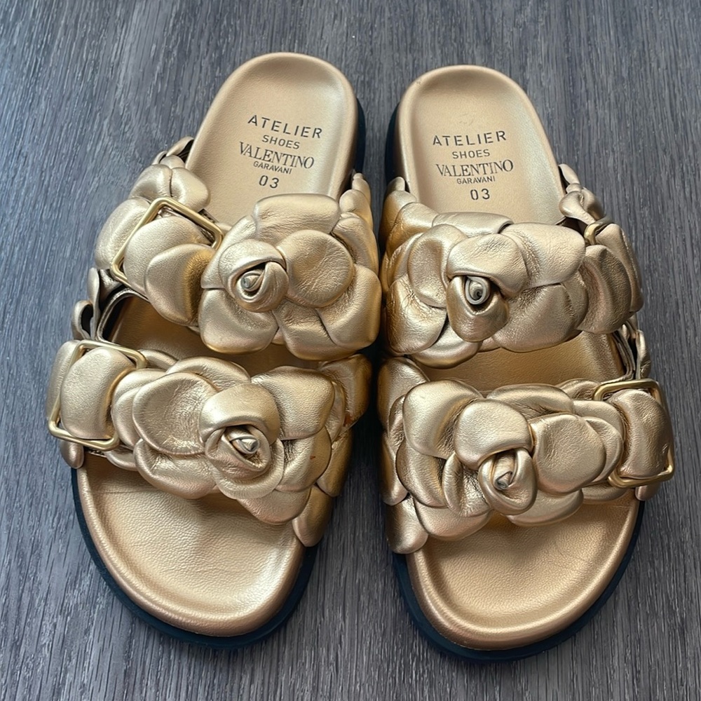Valentino Garavani Atelier leather slides